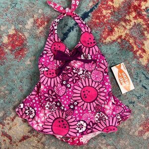 NWT Sweet Potatoes 2pc Halter One piece Swim Suit/Cover Up Size 6